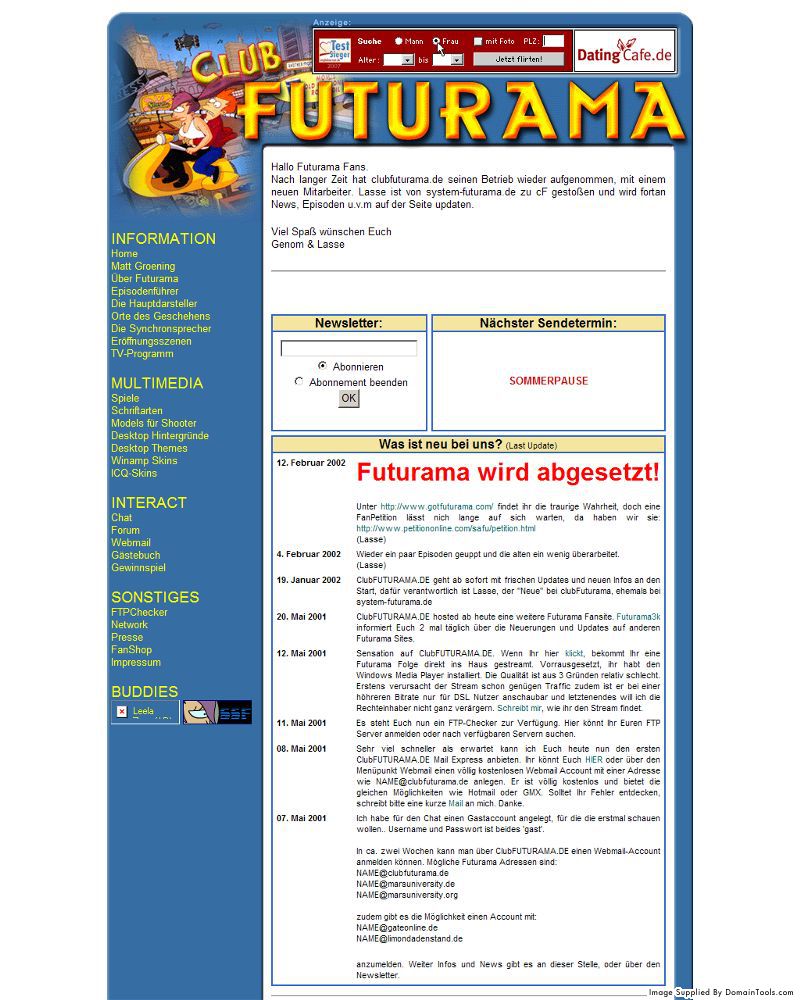 clubfuturama.de - Meine Webseite